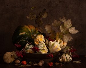 Dunkle Herbstkürbisse von magnola