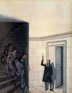 Kaiser Napoleon I. Bonaparte (1769-1821) und sein Kammerdiener nach der Ankündigung ihrer Scheidung 1809