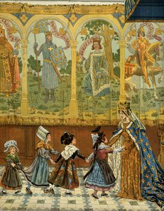 Geschichte Frankreichs im Mittelalter: Allegorie der französischen Provinzen, die der Krone Frankreichs unter der Herrschaft von König Ludwig XI. genannt der Kluge (1423-1483) beigetreten sind