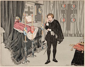 Illustration aus dem Buch „Le bon roy Henri“, illustriert von Jacques Marie Gaston Onfray de Breville dit JOB (1858-1931): Am 9. Juni