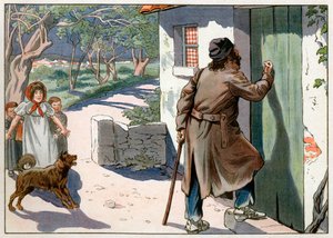 Joachim Murat (1767-1815), entthronter König von Neapel, wanderte nach seiner Flucht aus Neapel im Jahr 1815 durch die Provence. Gravur von Jacques Marie Gaston Onfray de Breville dit Job (1858-1931) von pseudonym for Onfray de Breville Jacques Job