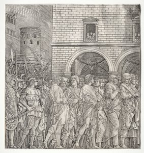 Die Triumphe Cäsars: Die Senatoren von school of Andrea Mantegna