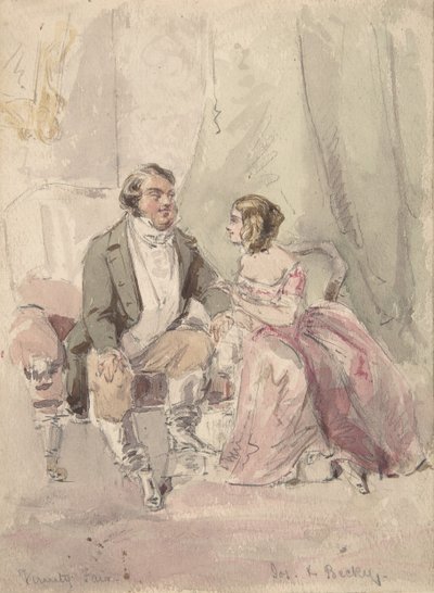 Szene aus Vanity Fair: Jos und Becky, 1848-80 von Jerry Barret