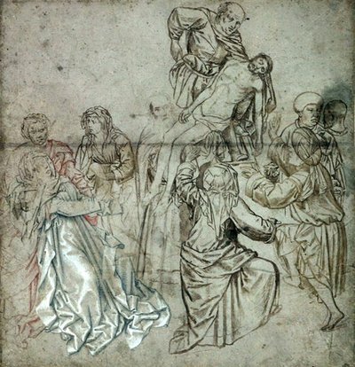 Mitteltafel eines verlorenen Triptychons von Campin, möglicherweise gezeichnet von Vranck van der Stock (1424-95) von Master of Flémalle