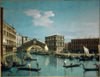 Die Rialtobrücke, Venedig von (1697 1768) Canaletto
