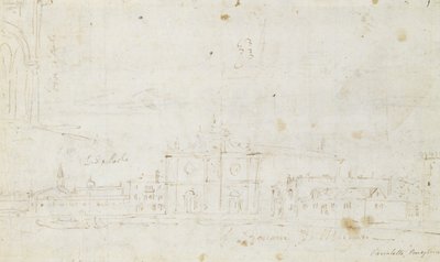 Murano: San Giovanni Dei Battuti, mit Venedig in der Ferne, um 1735-40 von Canaletto