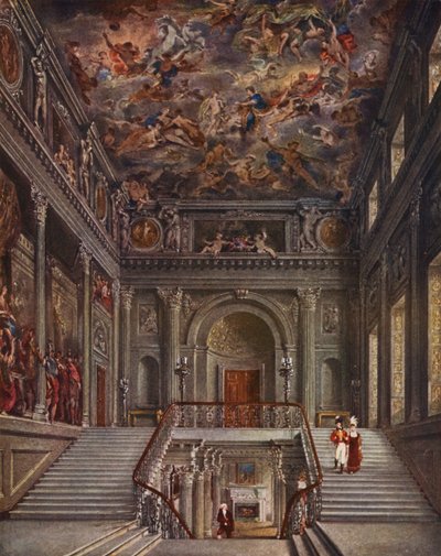 Buckingham Palace: Die bemalte Treppe, Buckingham House von (after) English School