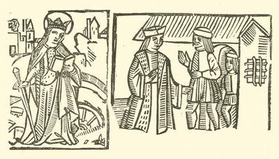 Illustration für The Roxburghe Ballads (Holzschnitt) von (after) English School