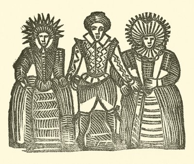 Illustration für The Roxburghe Ballads (Holzschnitt) von (after) English School