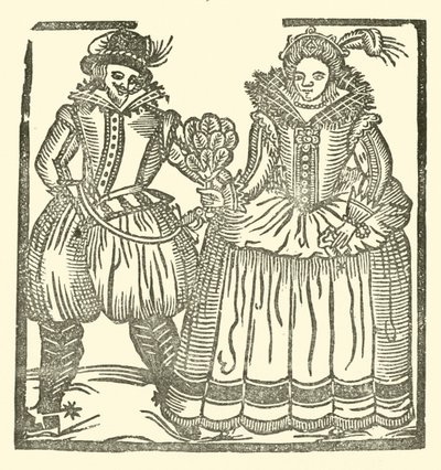 Illustration für The Roxburghe Ballads (Holzschnitt) von (after) English School