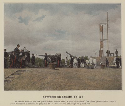 120-mm-Kanonenbatterie von (after) French Photographer