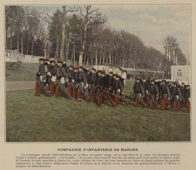 Infanteriekompanie im Marsch von (after) French Photographer