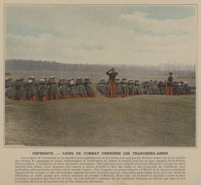 Verteidigung, Kampflinie hinter den Schützengräben von (after) French Photographer