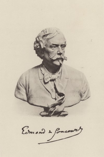 Edmond de Goncourt, französischer Romanautor (s/w Foto) von (after) French Photographer