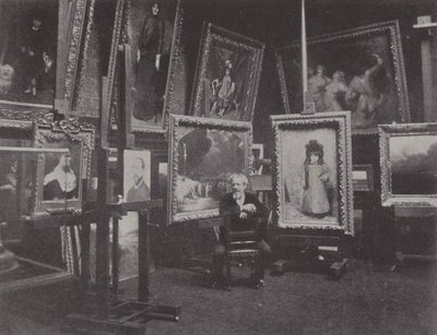 Der französische Maler Carolus-Duran in seinem Atelier von (after) French Photographer