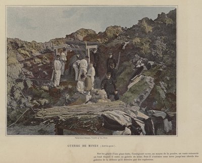 Minenkrieg, Angriff (koloriertes Foto) von (after) French Photographer