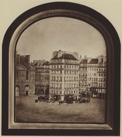 Das Hotel de Nantes, Place du Carrousel (s/w Foto) von (after) French Photographer