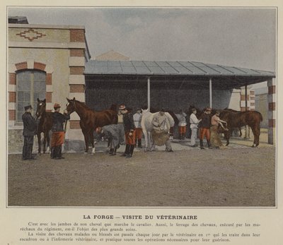 La Forge, Visite du Vétérinaire von (after) French Photographer