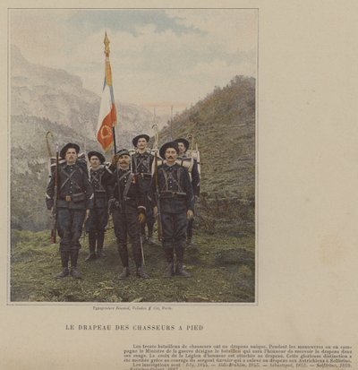 Le Drapeau des Chasseurs à Pied von (after) French Photographer