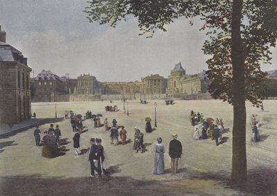 Versailles, Gesamtansicht des Schlosses (Farbfoto) von (after) French Photographer