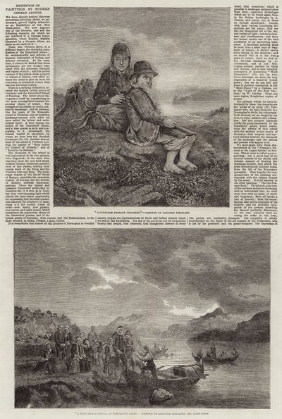 Ausstellung von Gemälden moderner deutscher Künstler (Gravur) von (after) German School