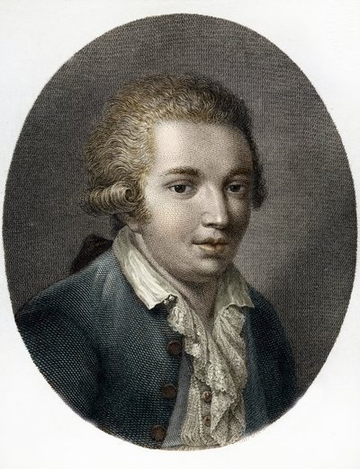 Porträt des italienischen Komponisten Domenico Cimarosa (1749-1801), Privatsammlung von (after) Italian School