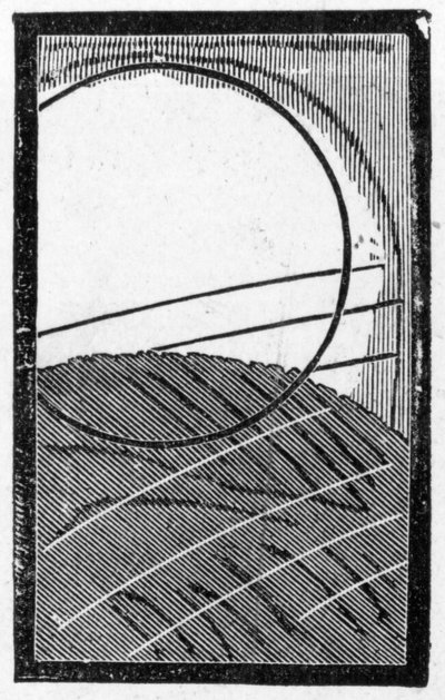 Japanische Spielkarte mit Bild des aufgehenden Mondes von (after) Japanese School