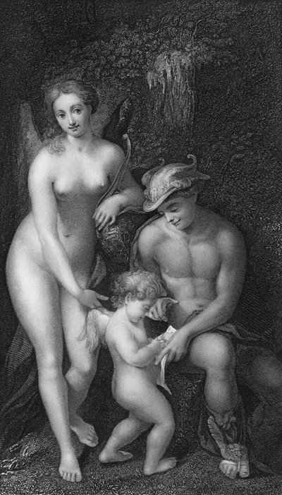 Merkur unterweist Amor von (c.1489-1534) (after) Correggio