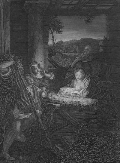 Die Geburt Christi (Stich) von (c.1489 1534) (after) Correggio