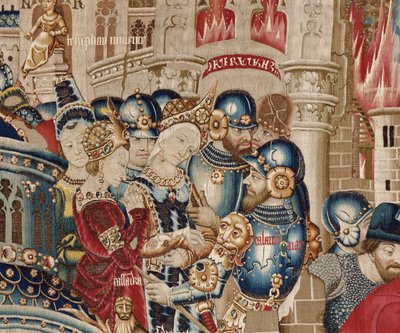 Der Trojanische Krieg: Die Zerstörung von Troja, ca. 1470 von (fl.1450 75) Master of Coetivy