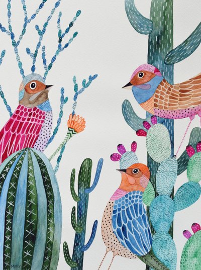hungrige Vögel von Marys Watercolors