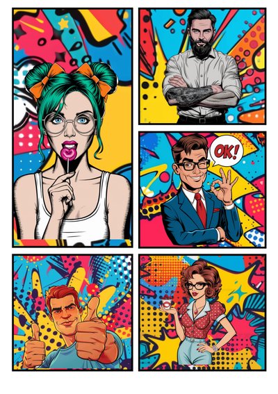 Popart Comic "OK" von Mario Witt