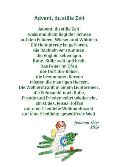 Advent, du stille Zeit von Johanna Thier