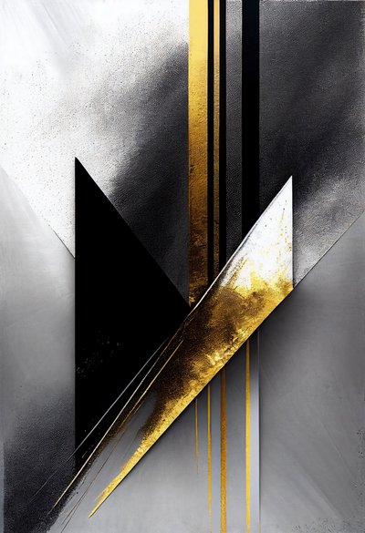 Abstrakte Schwarz  Gold Streifen  Ligne Hintergrund, Leinwandbilder für jeden Raum von F. Abderrahim