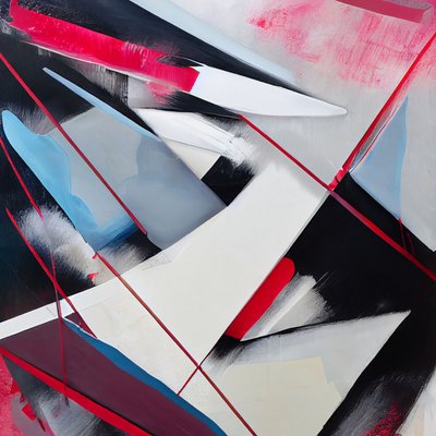 Abstract Splash Creative Expression in Brushstrokes, canvas art prints on demand von F. Abderrahim