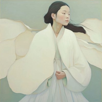 Japanische Frau trägt traditionellen Kimono, Custom Canvas Prints von F. Abderrahim