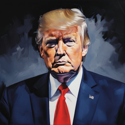 Acryl Donald Trump Politik Kunst Gemälde zum Verkauf, Wanddekoration druckt von F. Abderrahim