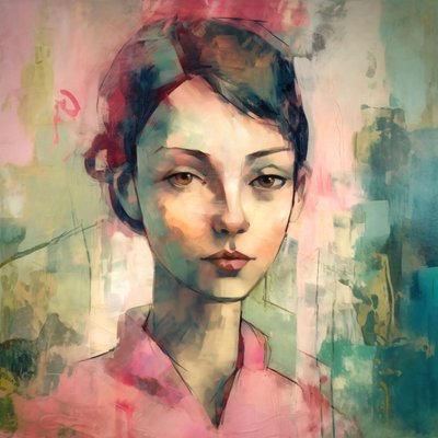 junge rosa punk frau maurice portrait, Wanddekorationen für jeden Raum von F. Abderrahim