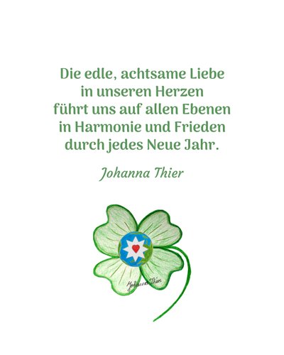 Ein Glücksbringer für alle Menschen dieser Welt - Version 1 von Johanna Thier