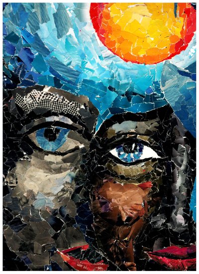 Doppelface in Mosaik von Phantalis