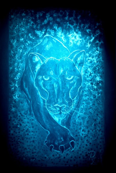 The panther - blue von RosaLi