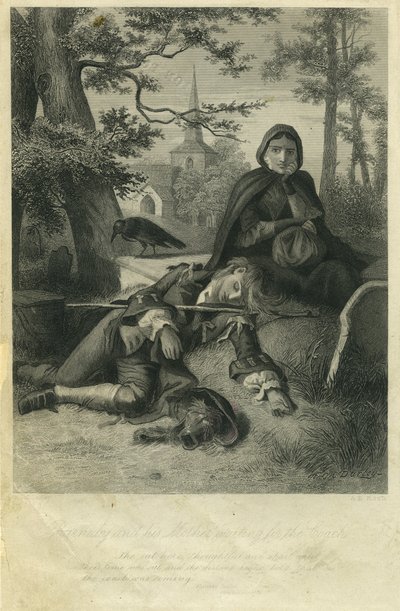 Barnaby und seine Mutter warten auf die Kutsche von A.E. and Darley, F.O.C. Koch