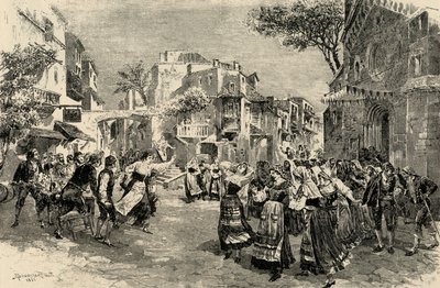 Mascagnis Oper Cavalleria Rusticana - letzter Akt von A. (after) Bonamore