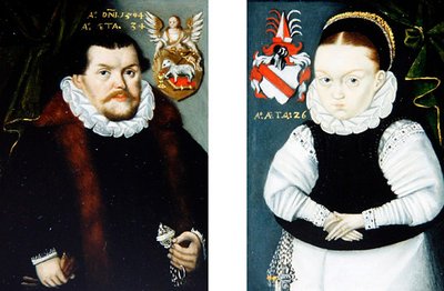 Ein Paar Porträts, um 1594 von A. A. Monogrammist