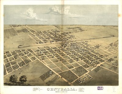 Centralia, Marion Co., Illinois 1867 von A.; Chicago Lithographing Co. Ruger