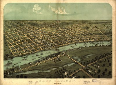 East Saginaw, Michigan, 1867 von A.; Chicago Lithographing Co. Ruger