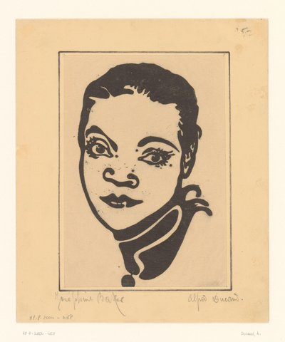 Porträt von Josephine Baker von A. Ducand