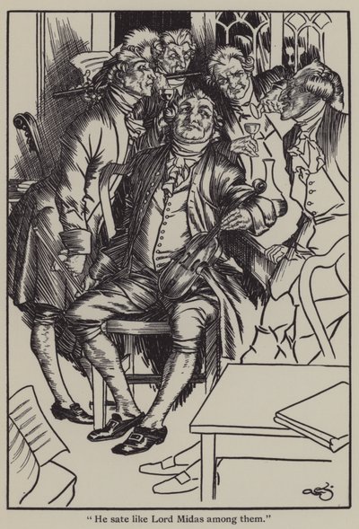 Illustration für The Essays of Elia von Charles Lamb (Lithografie) von A. Garth Jones