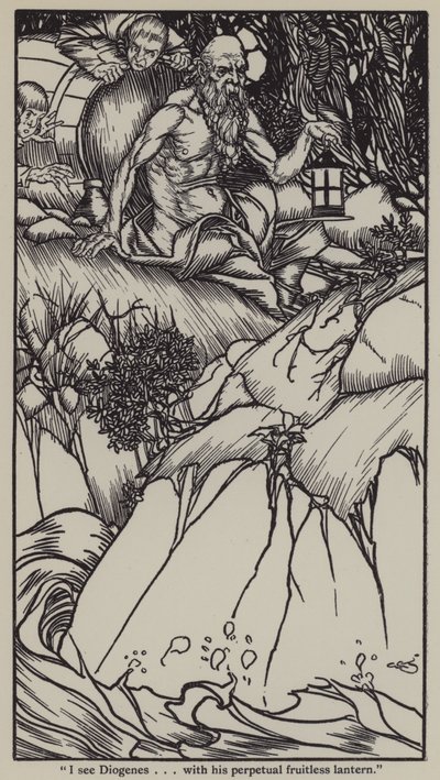 Illustration für The Essays of Elia von Charles Lamb (Lithografie) von A. Garth Jones