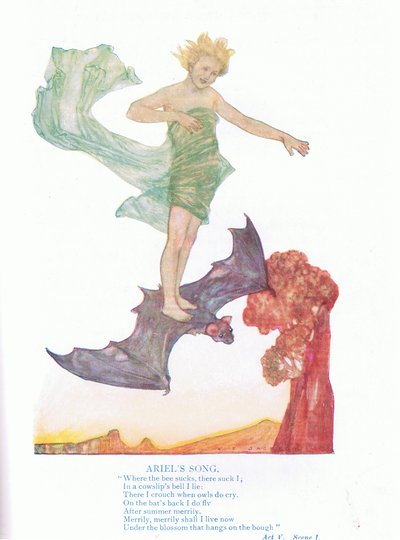 Ariels Lied (Der Sturm), aus Geschichten aus Shakespeare, veröffentlicht von Ward Lock & Co Ltd von A. Jackson